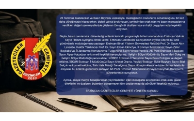 EGC YÖNETİM KURULUNDAN TEŞEKKÜR MESAJI