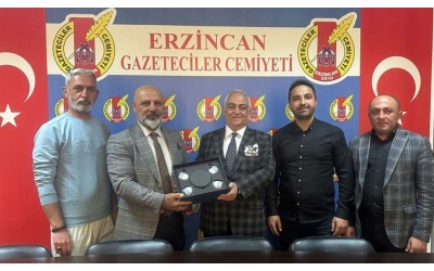 Hak-İş’ten Erzincan Gazeteciler Cemiyetine Ziyaret