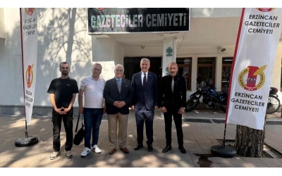 Rektör Prof. Dr. Akın Levent'ten Erzincan Gazeteciler Cemiyeti'ne Veda Ziyareti