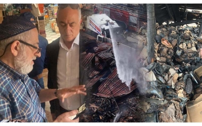 EGC Başkanı Zeki Demirbaş, Yangında zarar gören Esnafı ziyaret etti