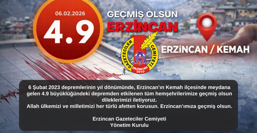 Gerçmiş Olsun Erzincan